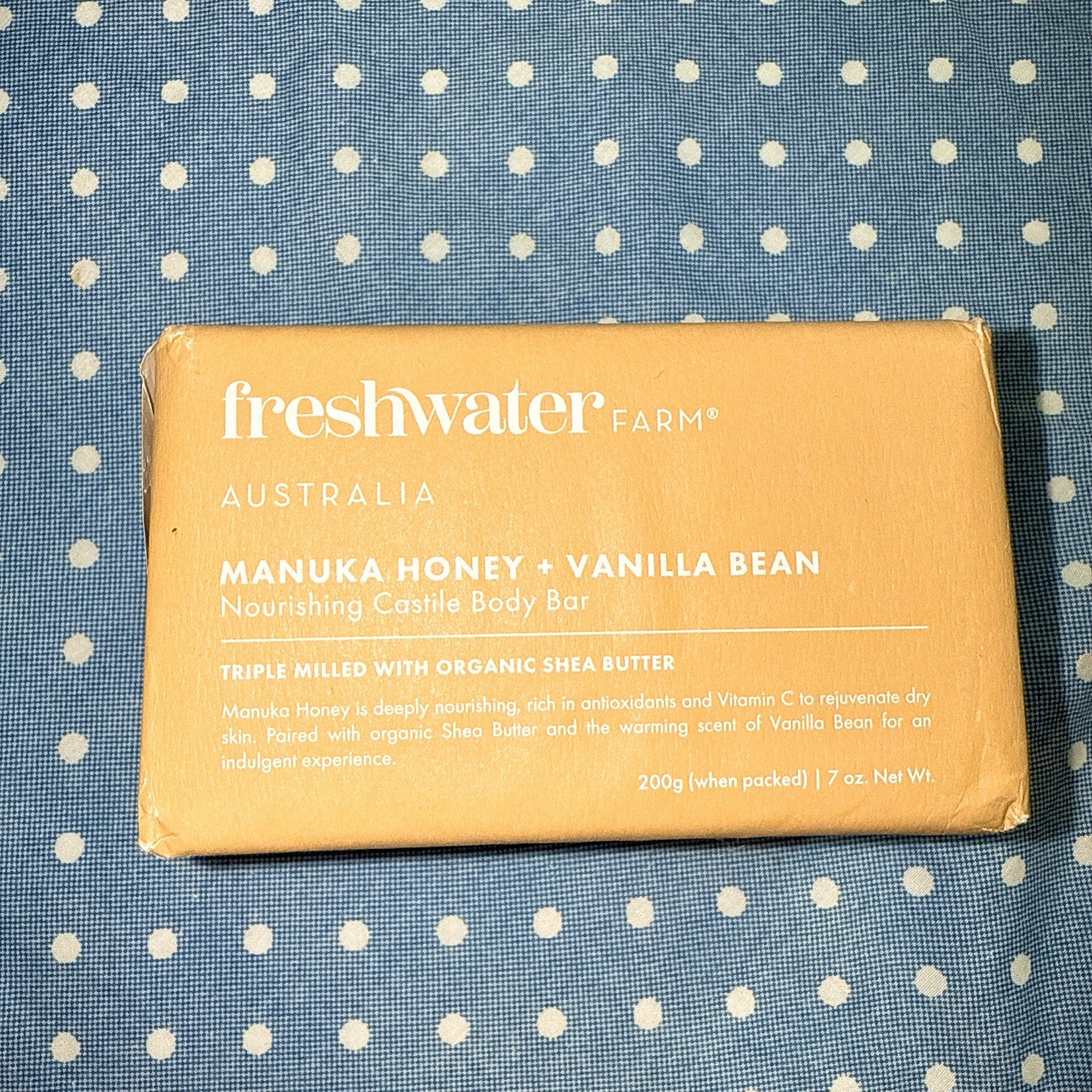 2X Freshwater Farm Australia Natural Soap Bar- Manuka Honey + Vanilla Bean