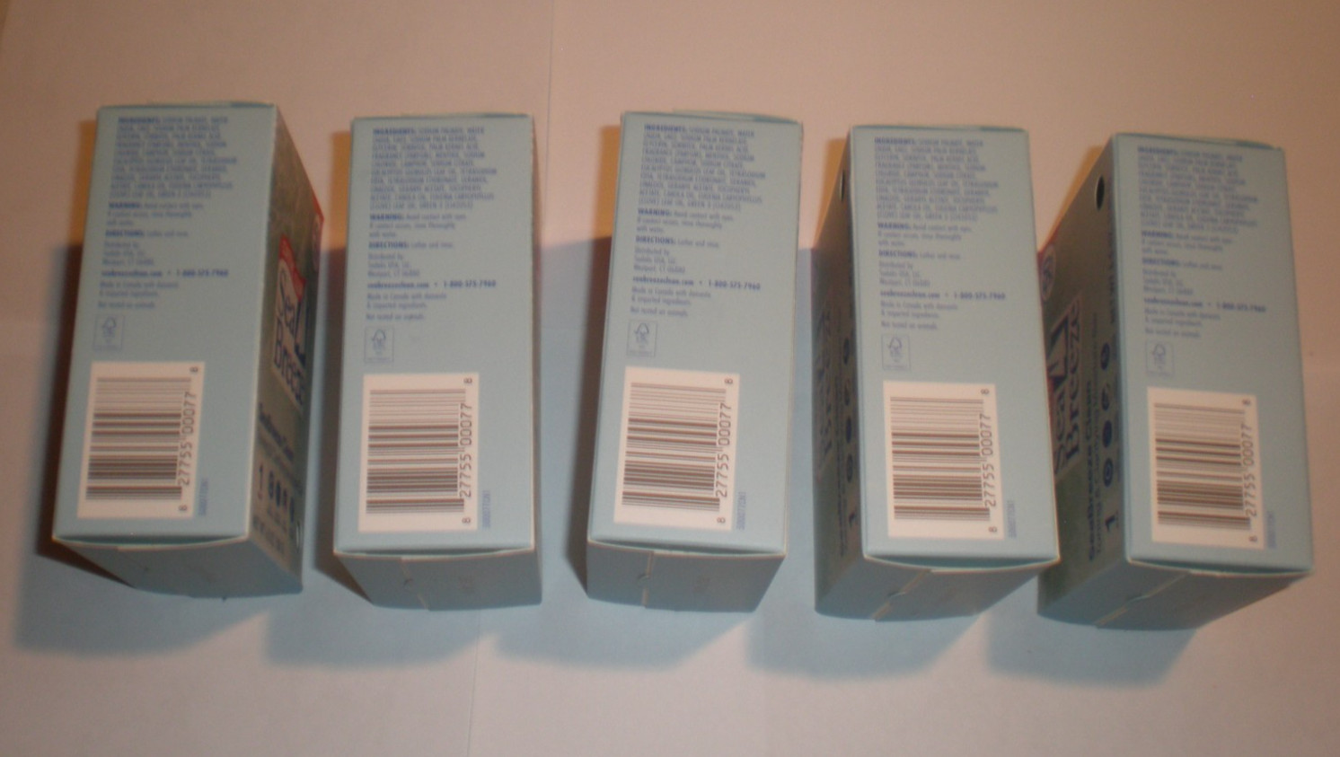 SEA BREEZE CLASSIC CLEAN TONING and CLARIFYING MOISTURE BAR SOAP LOT OF 5 BARS