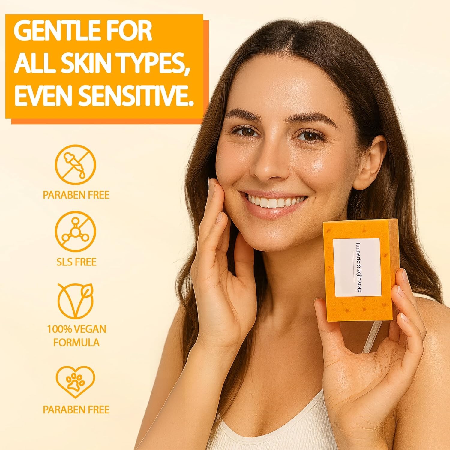3-Pack Turmeric Glow Soap Bar – Lemon & Kojic Acid, Removing Dark Spots