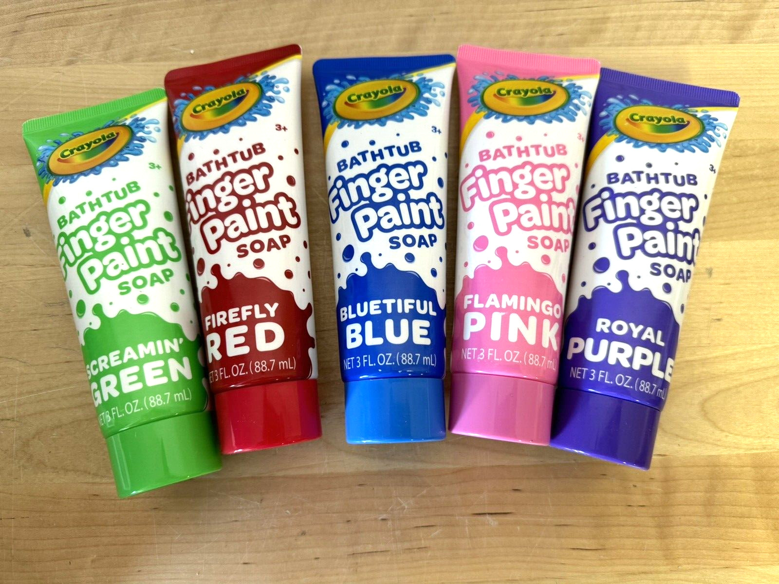 20 Pack Crayola Kids Bathtub Finger Paint Soaps 3 oz Red/Blue/Green/Purple/Pink