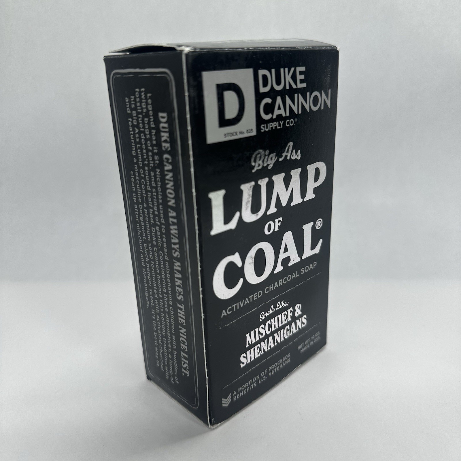 Duke Cannon Co. Lump Of Coal Charcoal Bar Soap – 10oz Stocking Made in USA