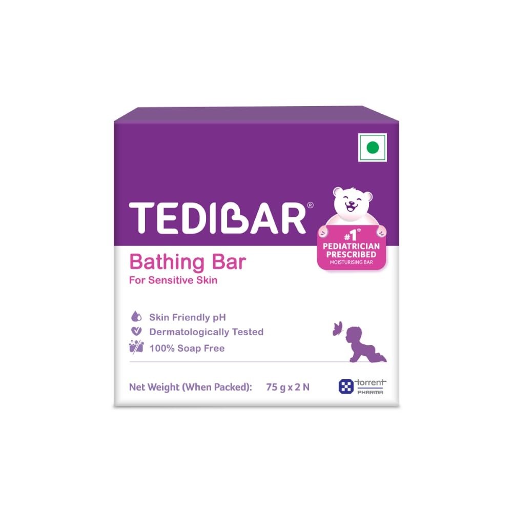 Tedibar Bathing Bar for Babies’ Sensitive Skin Pack of 2 – 75 gm