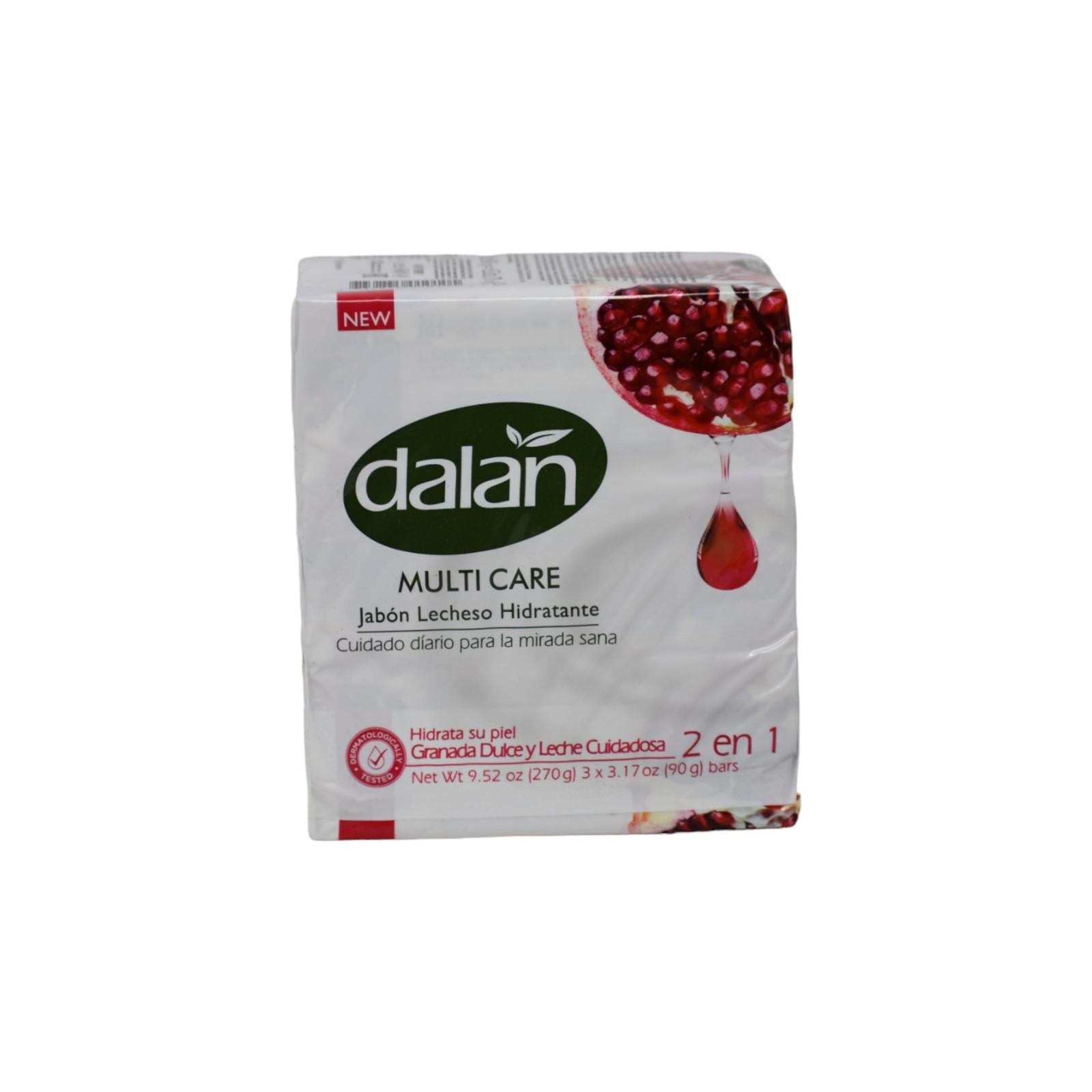 Dalan Multicare Soap Sweet Pomegranate Caring Milk, 3 Bars x 3.17oz Each