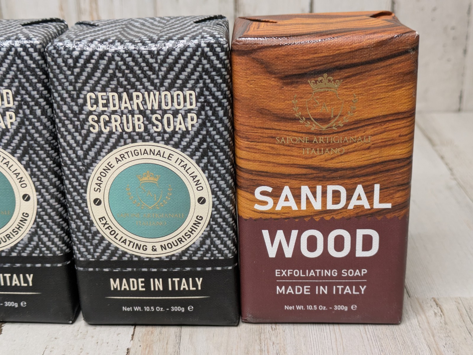 5 Pack Sapone Artigianale Italiano Made in Italy Soaps Cedarwood Sandalwood Fine