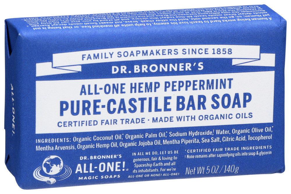 Dr. Bronner’s Pure-Castile Bar Soap Peppermint 5 oz