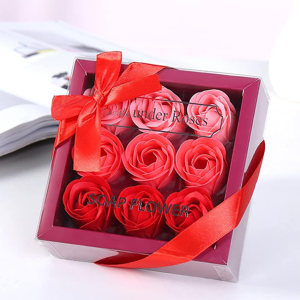4 Boxes Floral Scented Bath Soap Rose Flower Petals, 36 Pcs Total Plant Essentia