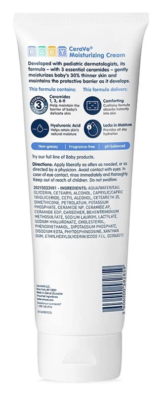 (2 PACK) Cerave Baby Moisturizing Cream 8 Ounce