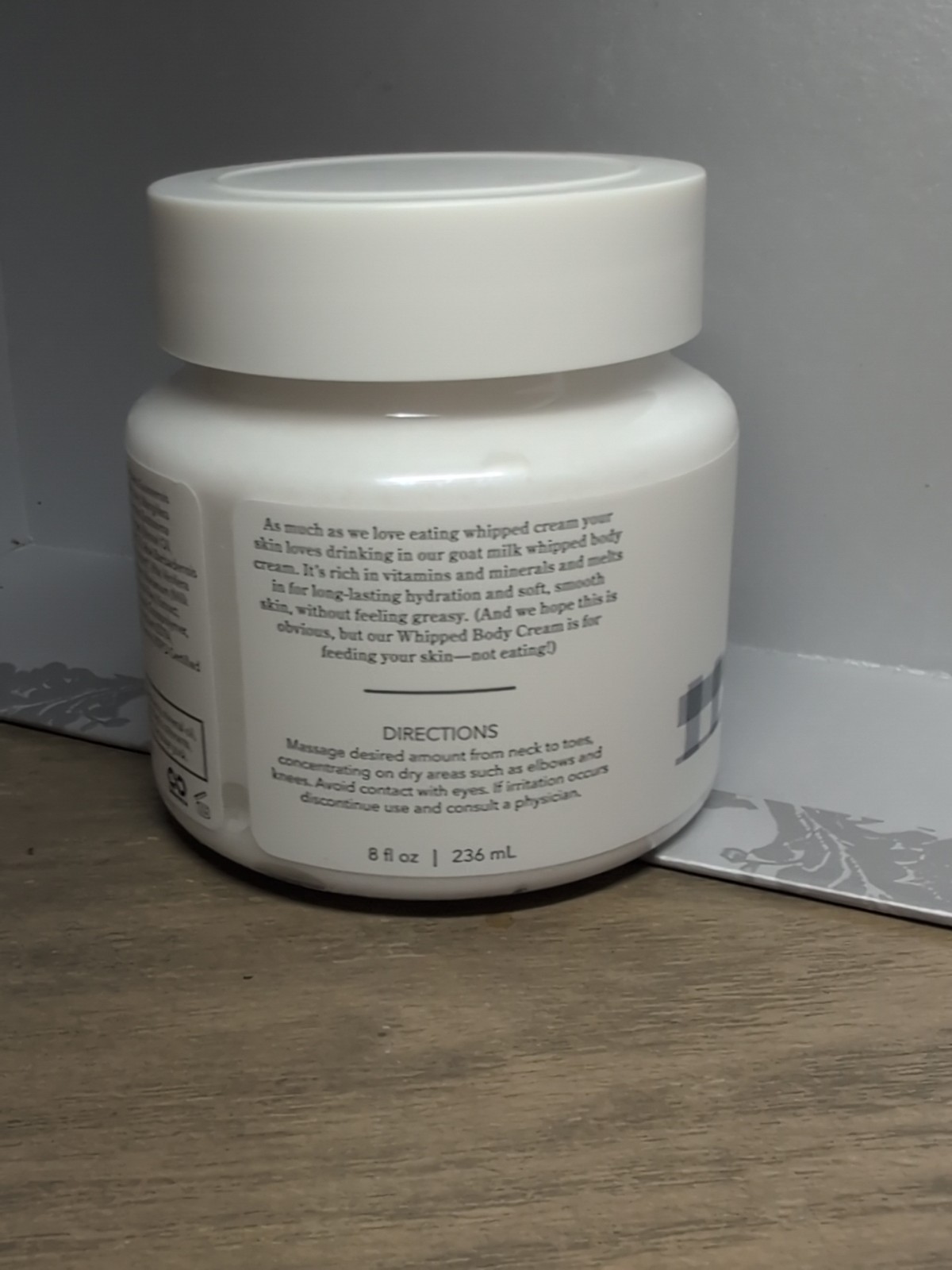 Beekman 1802 Pure Goat Milk Whipped Body Cream 8 Oz Unscented Fragrance Free