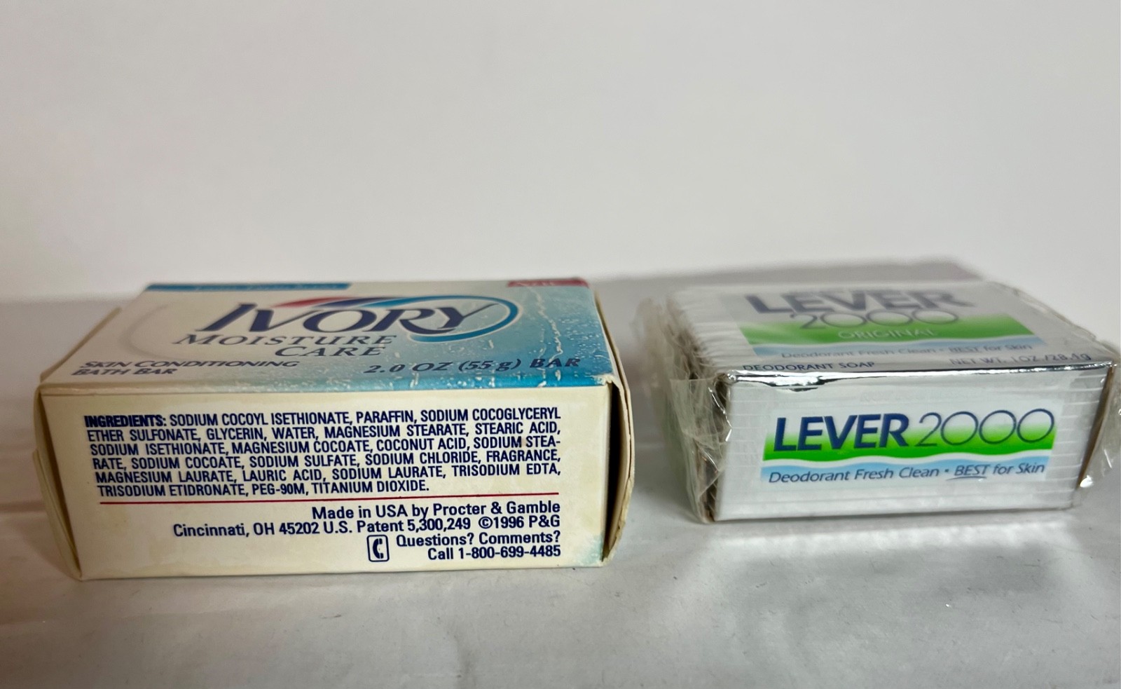 Vintage NOS Ivory Bar Soap 2oz & Lever 2000 Bar Soap 1oz Sample Sizes
