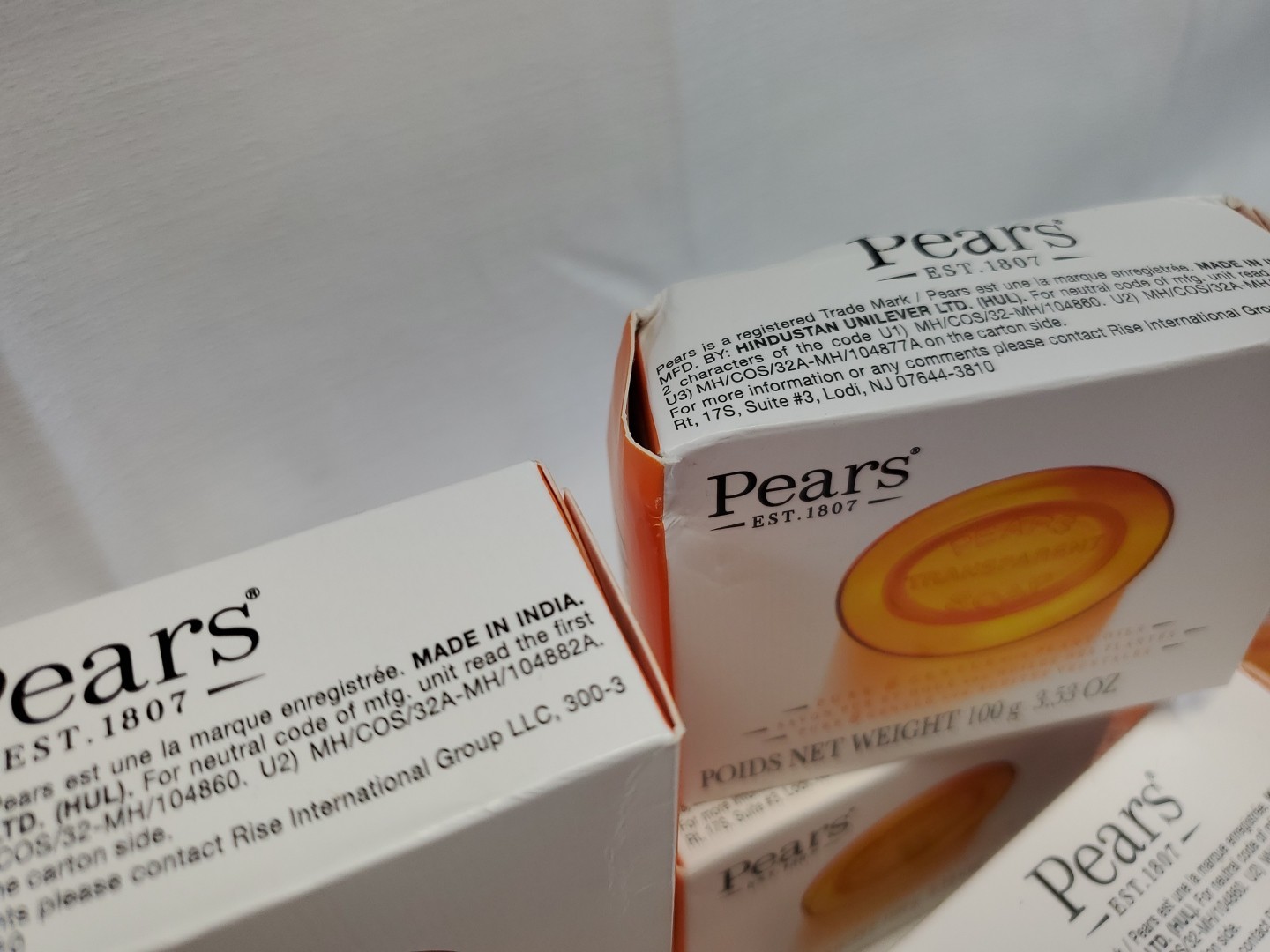 LOT of 9 Orange Pears Pure Gentle Transparent Glycerin Bar Soaps 3.53 Oz Resale