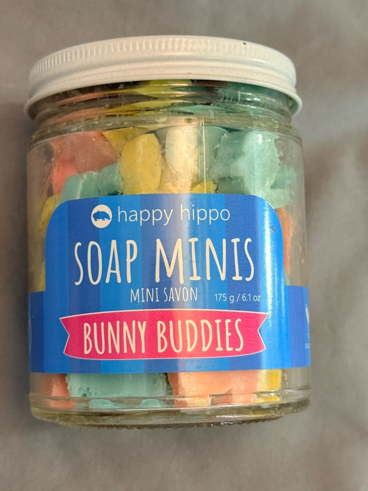 happy hippo Soap Minis Bunny Buddies Assorted Soap Set Vegan 175 g/6.17 oz