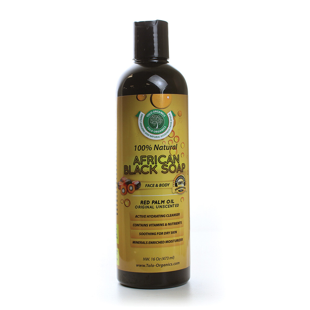 New African Black Soap Unscented (16 oz)