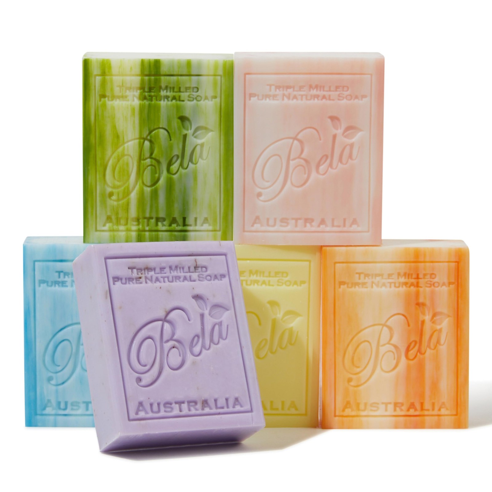 BELA French Triple Milled Soap Variety Pack 3.3 OZ 6 Bars Organic