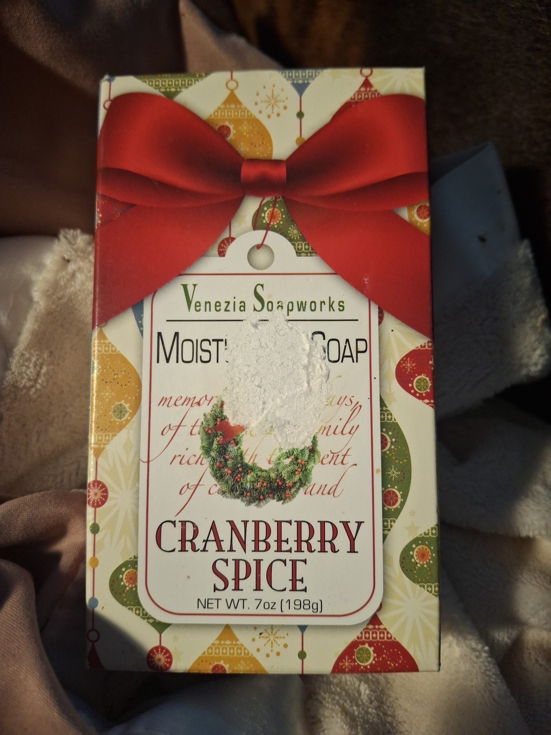 Venezia Soapworks Cranberry Spice Jumbo Bar Soap Vegan Hand Bath Soap 7 Oz Xmas