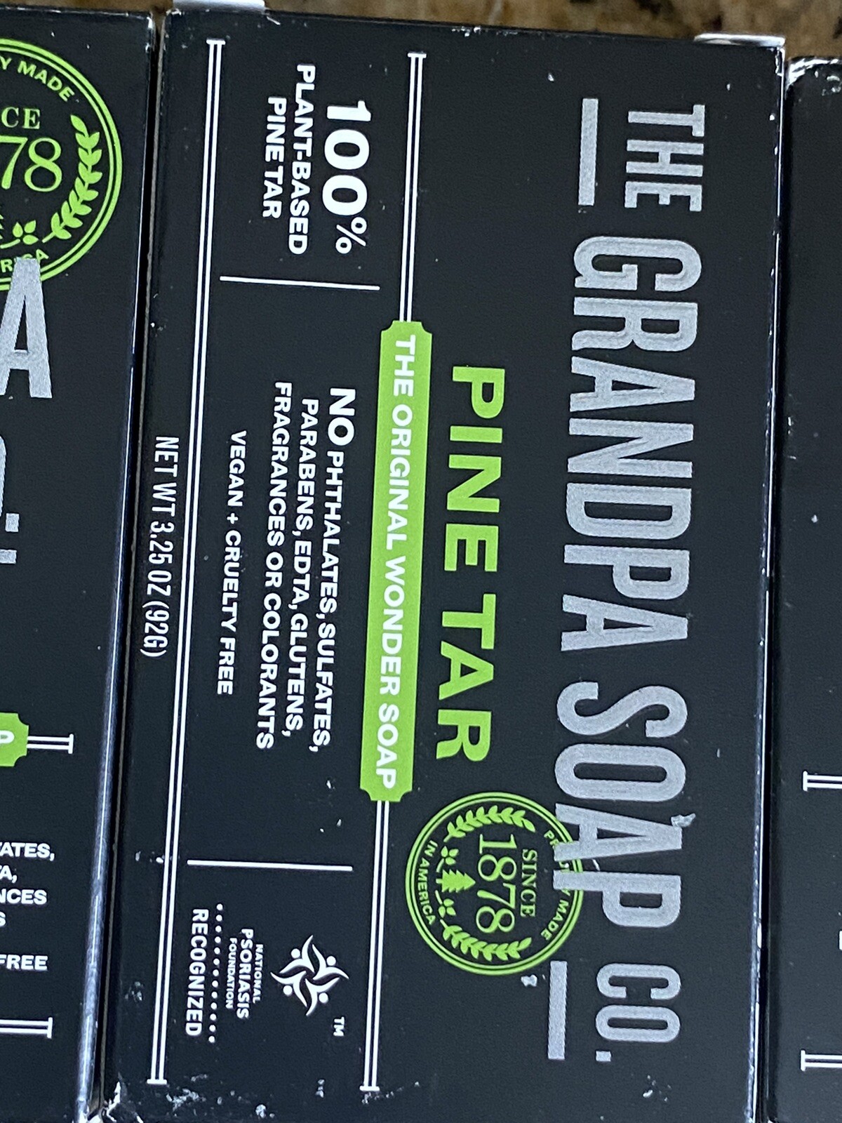 Grandpa’s Pine Tar Bar Soap 3.25 Ounce (Pack of 3) FREE SHIPPING