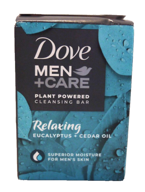Dove Men Care Relax Eucalyptus & Cedar Oil 5 oz soap bath shower bar 2 Pack, New