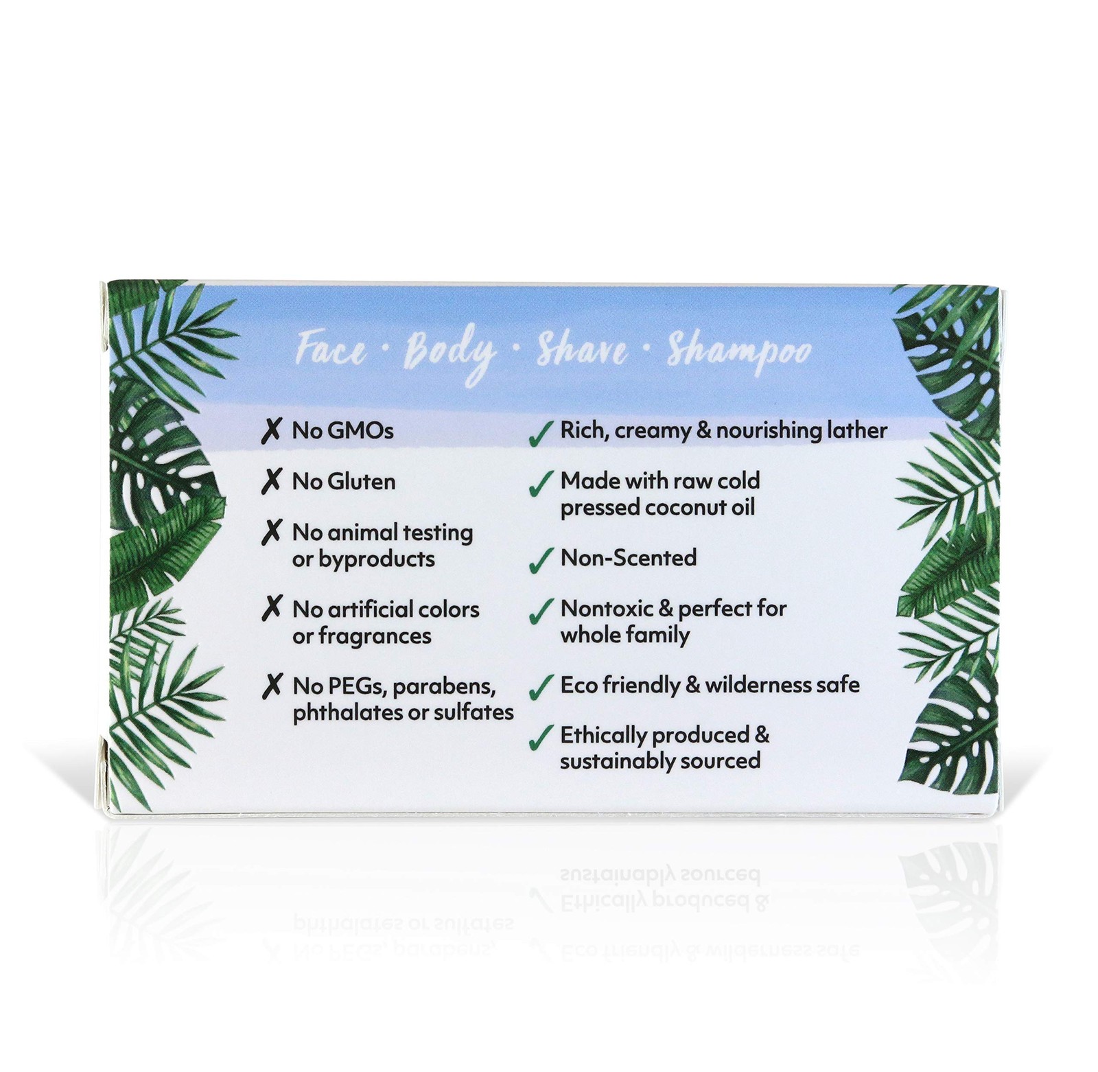 Coco Fiji Organic Coconut Oil Soap Bar 7 oz Fragrance Free Pack of 2
