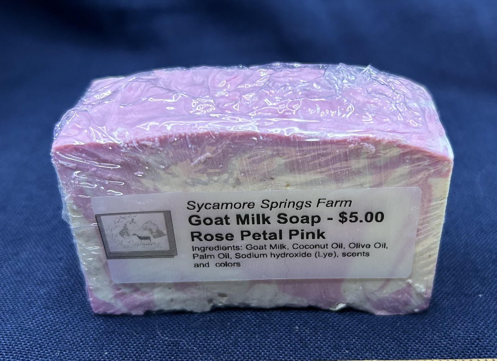 Goat Milk Soap, Rose Petal Pink Bar Soap by Sycamore Springs Farm