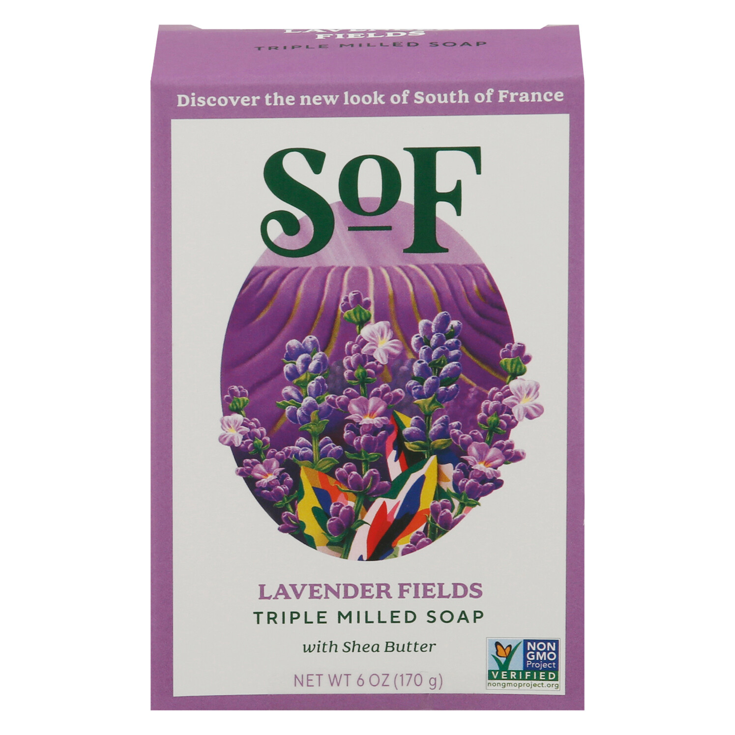 South of France Soap Bar Lavender Fields 6oz (Pack of 3)