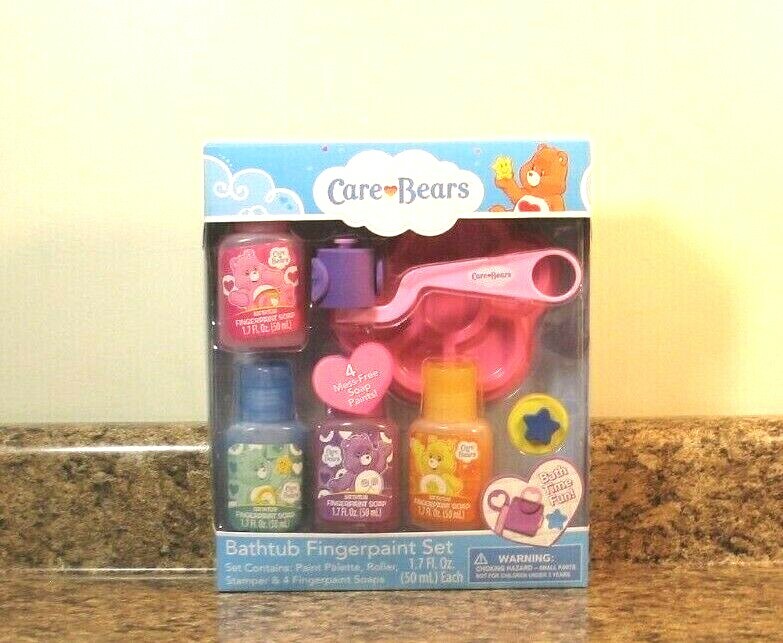 Care Bears Bathtub Fingerpaint Set Bath Time NEW