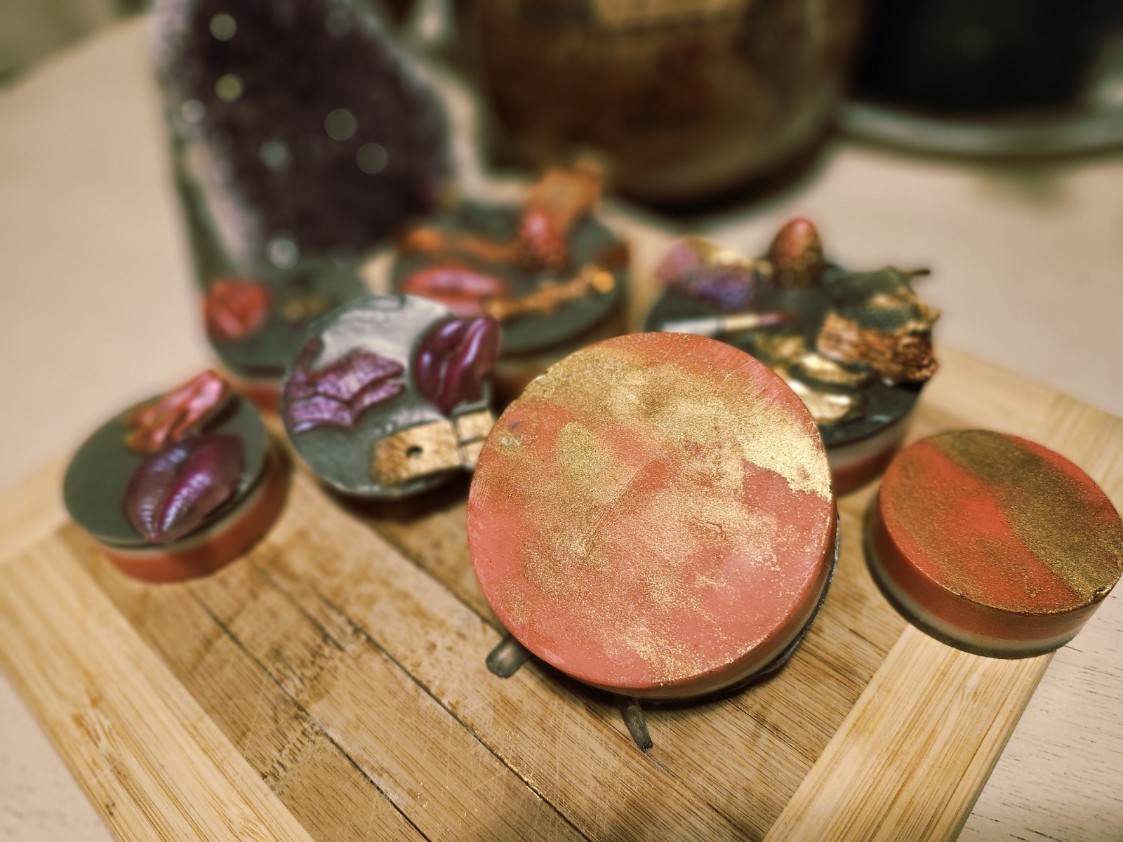 Handcrafted “Smoked Strawberry, Suede, & Stillettos” Goat Milk Aloe Soap
