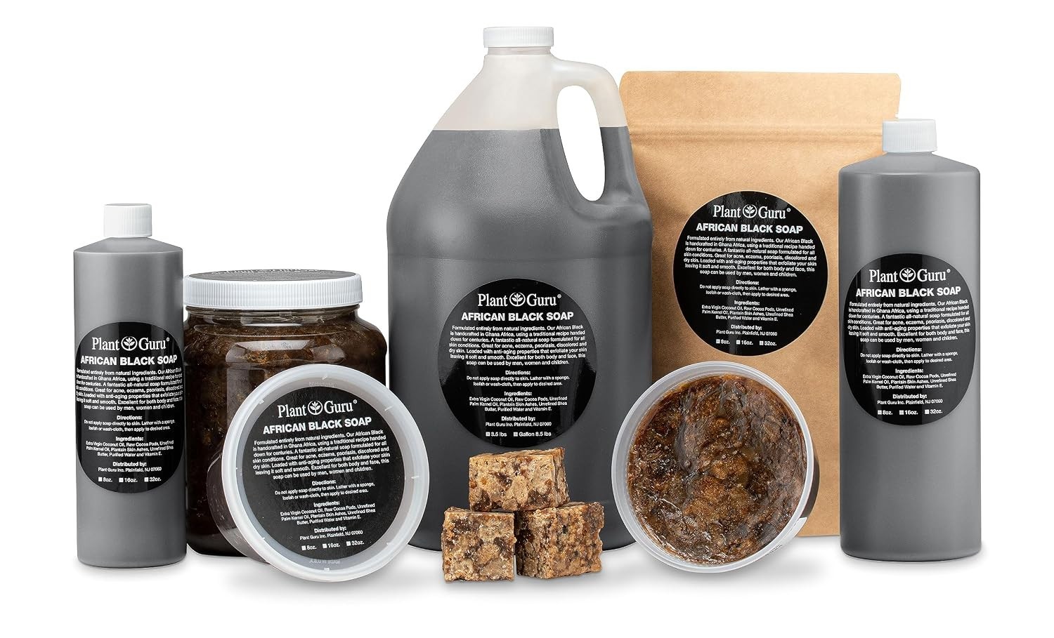 Pure Raw African Black Soap 5 lbs Bars – Handmade Skincare
