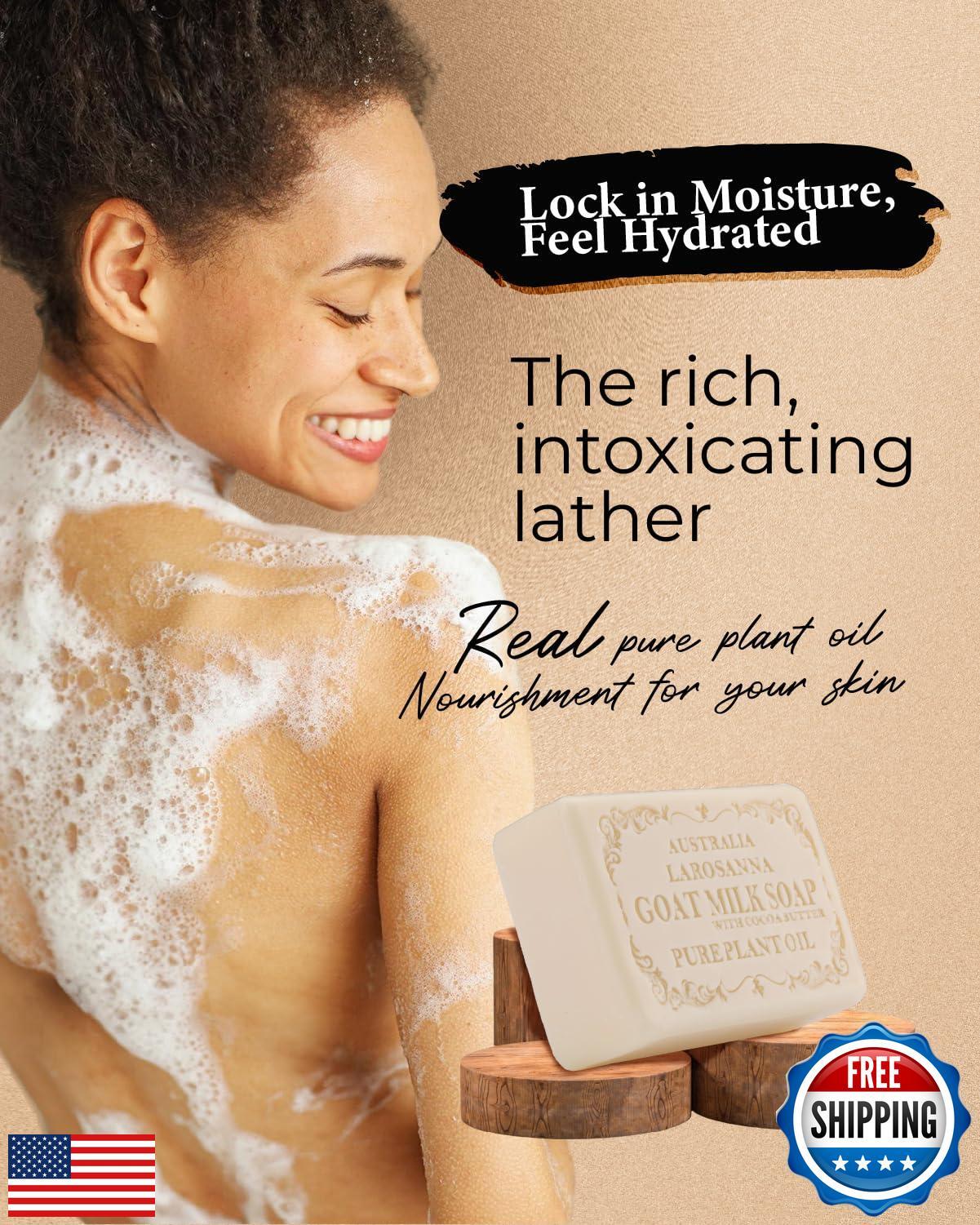 larosanna Australian Goat Milk Soap,Helps Moisturize,Smooth and Cleanse Skin,