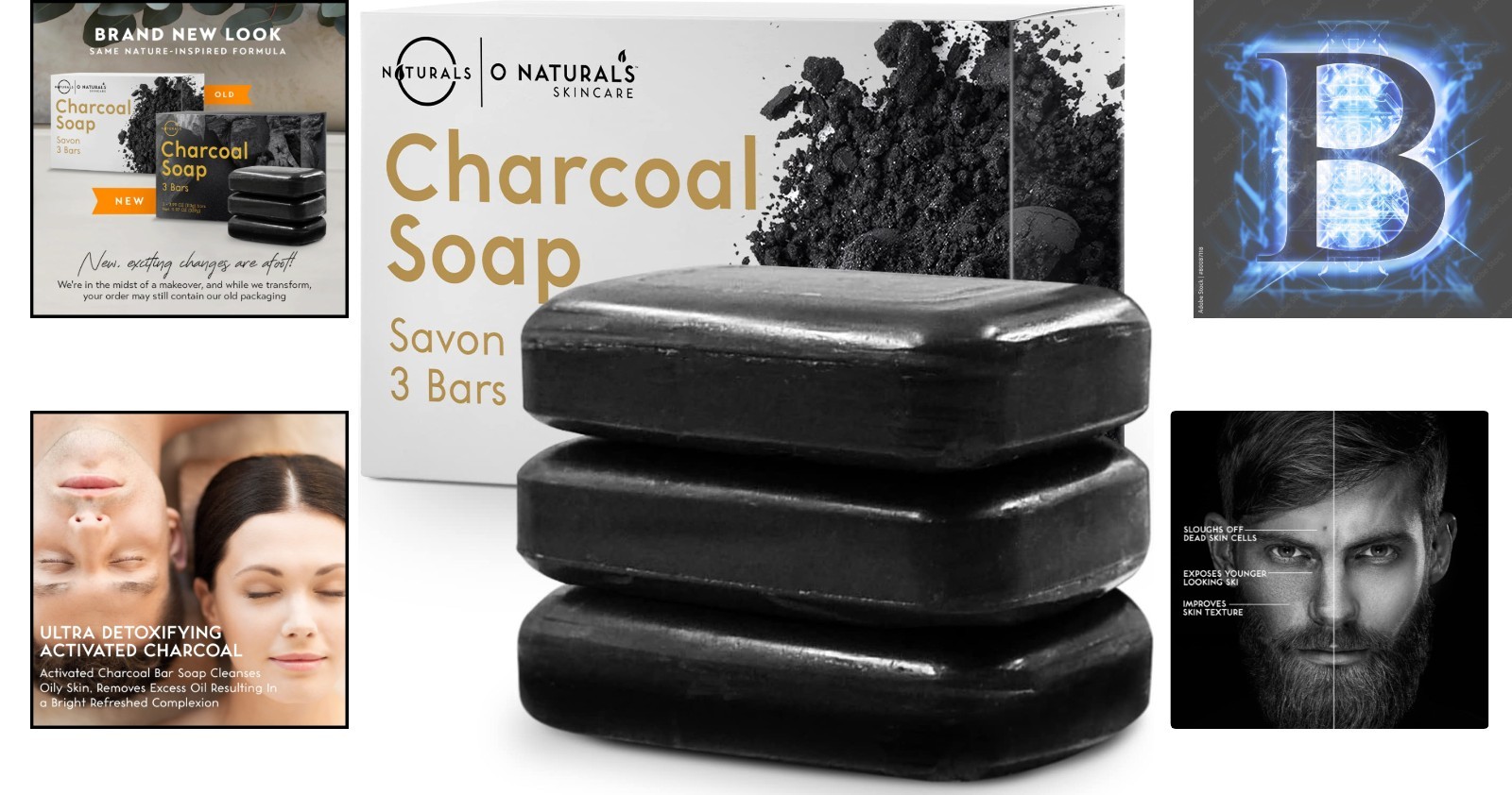 3 Pack of All-Natural Charcoal Soap – Perfectly Crafted Gift for Skin Care