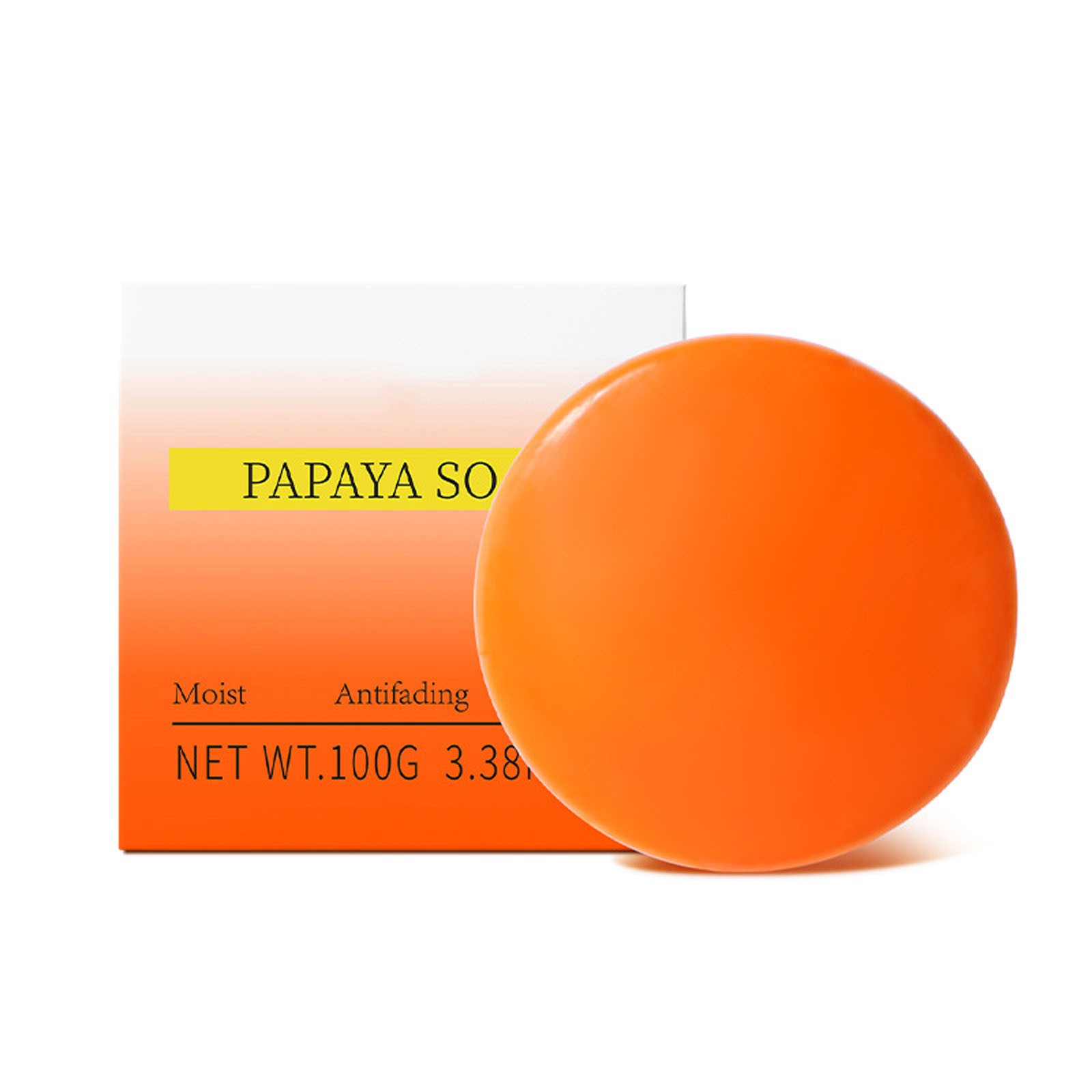 1Pcs Papaya Soap Oil Control Moisture Skin Handmade Soap for All Skin Types