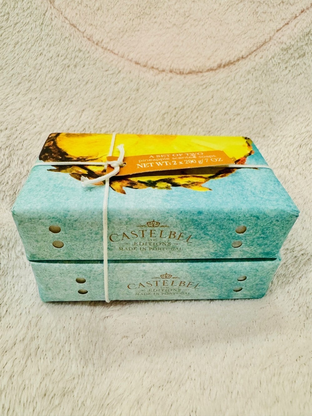 CASTELBEL LTD EDS Pineapple – Scented Soap Bar Set (2x 7oz) Made in Portugal