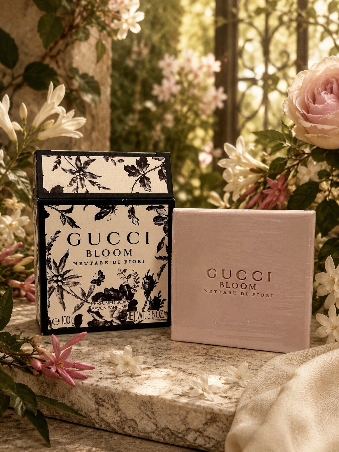 Gucci Bloom Nettare Di Fiori Perfumed Soap Bar 3.5 oz Ginger Rose Scent