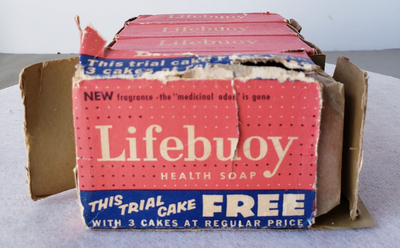 Rare 4-Pack Lifebuoy Health Soap Bar Unused 1940s Vintage