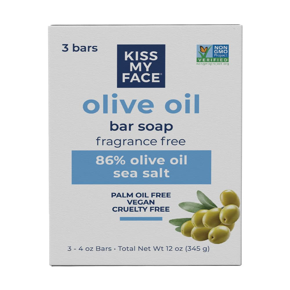Olive Oil Fragrance Free Bar Soap, Moisturizing Bar Soap, Cruelty Free Vegan Soa
