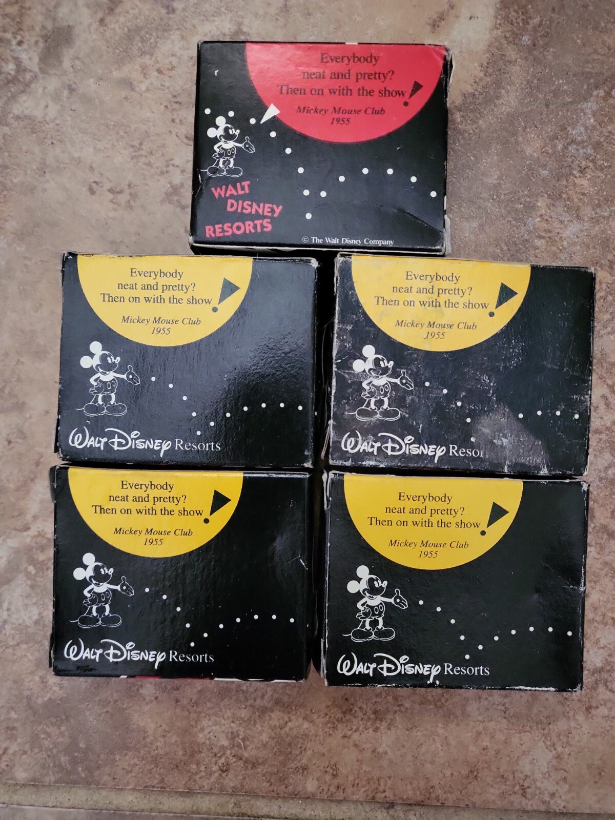 Vtg Disney Resorts Mickey Mouse Facial Bath Bar Soap Lot Of 5 1955 New