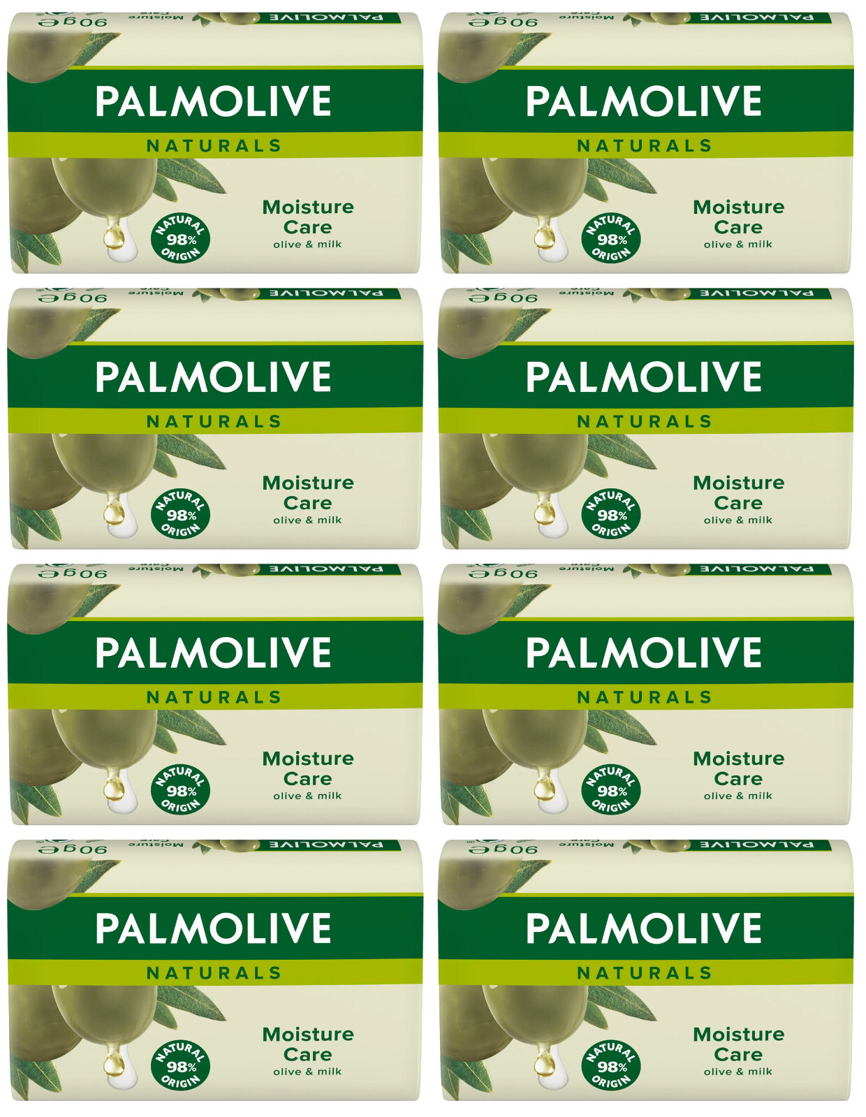PALMOLIVE NATURALS Moisture Care Moisturizing Bar Soap with Olive Oil 8 x 90g