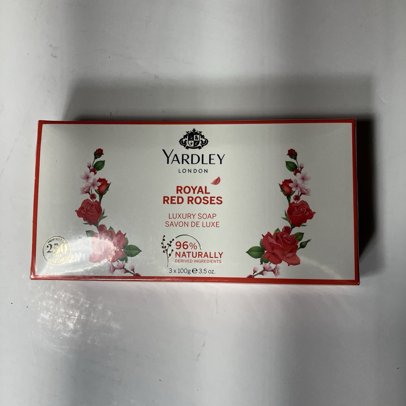 Yardley London Royal Red Roses Luxury Bar Soap (3.5 oz) Bath & Body Bar 3 Pack