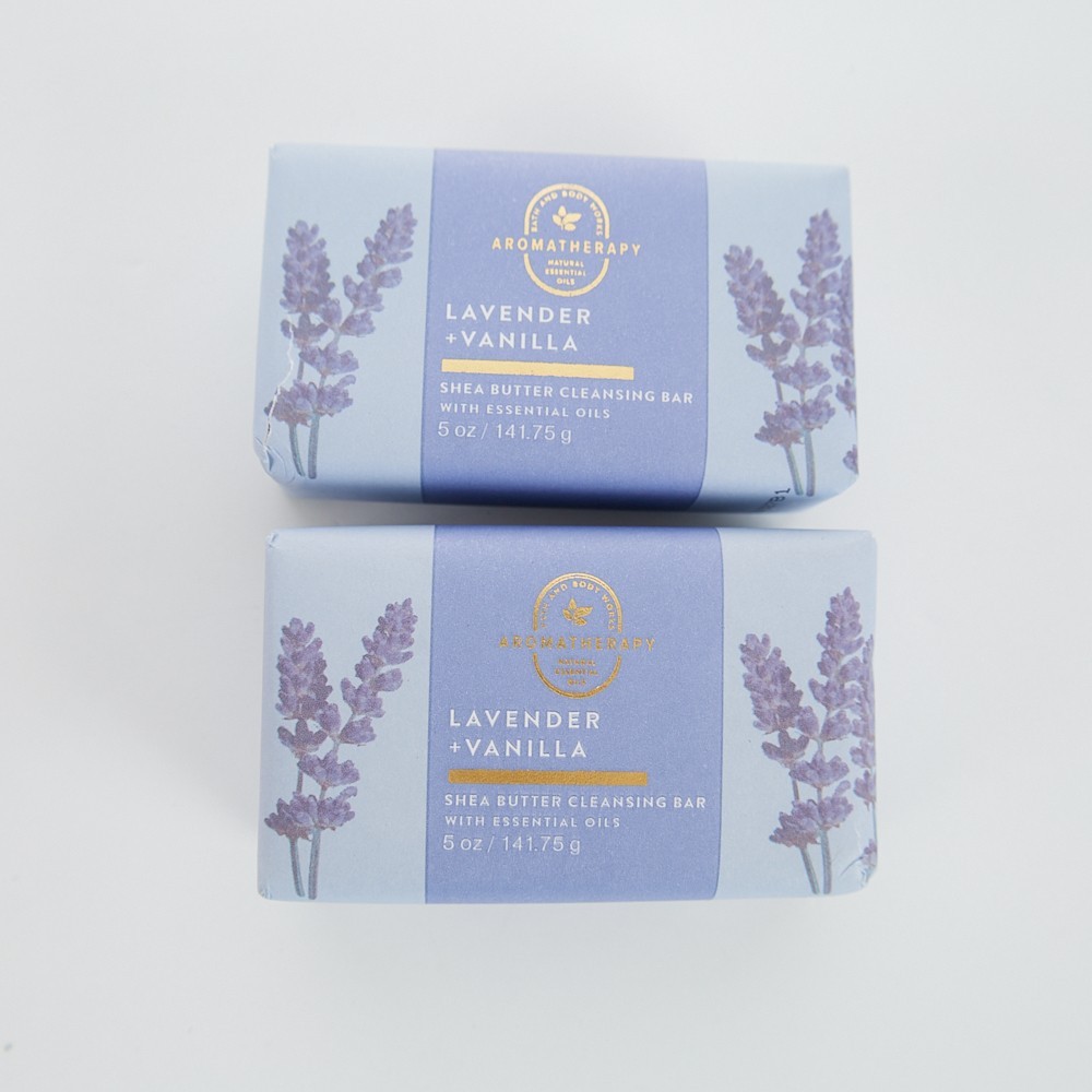Bath & Body Works Aromatherapy Lavender & Vanilla Shea Butter Cleansing Bar 5 oz