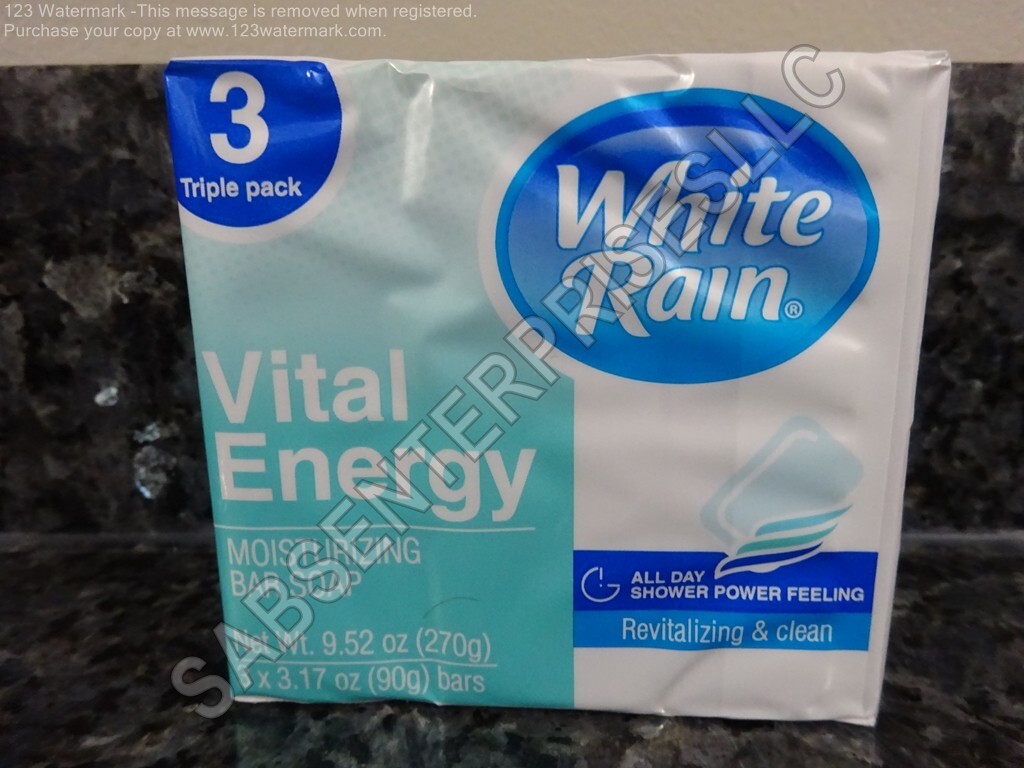 30 White Rain VITAL ENERGY Bar Soap 3.17 oz. Moisturizing Bars (10 packs of 3)