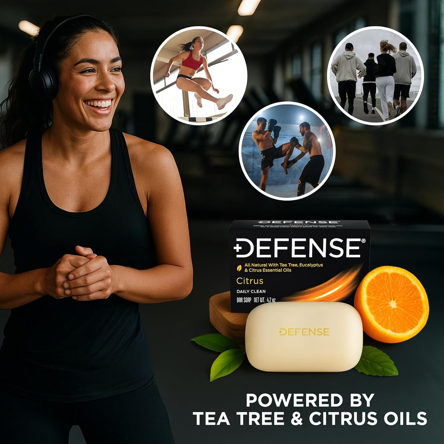 Defense Soap Tea Tree Bar Antibacterial Antifungal Natural 4oz Eucalyptus