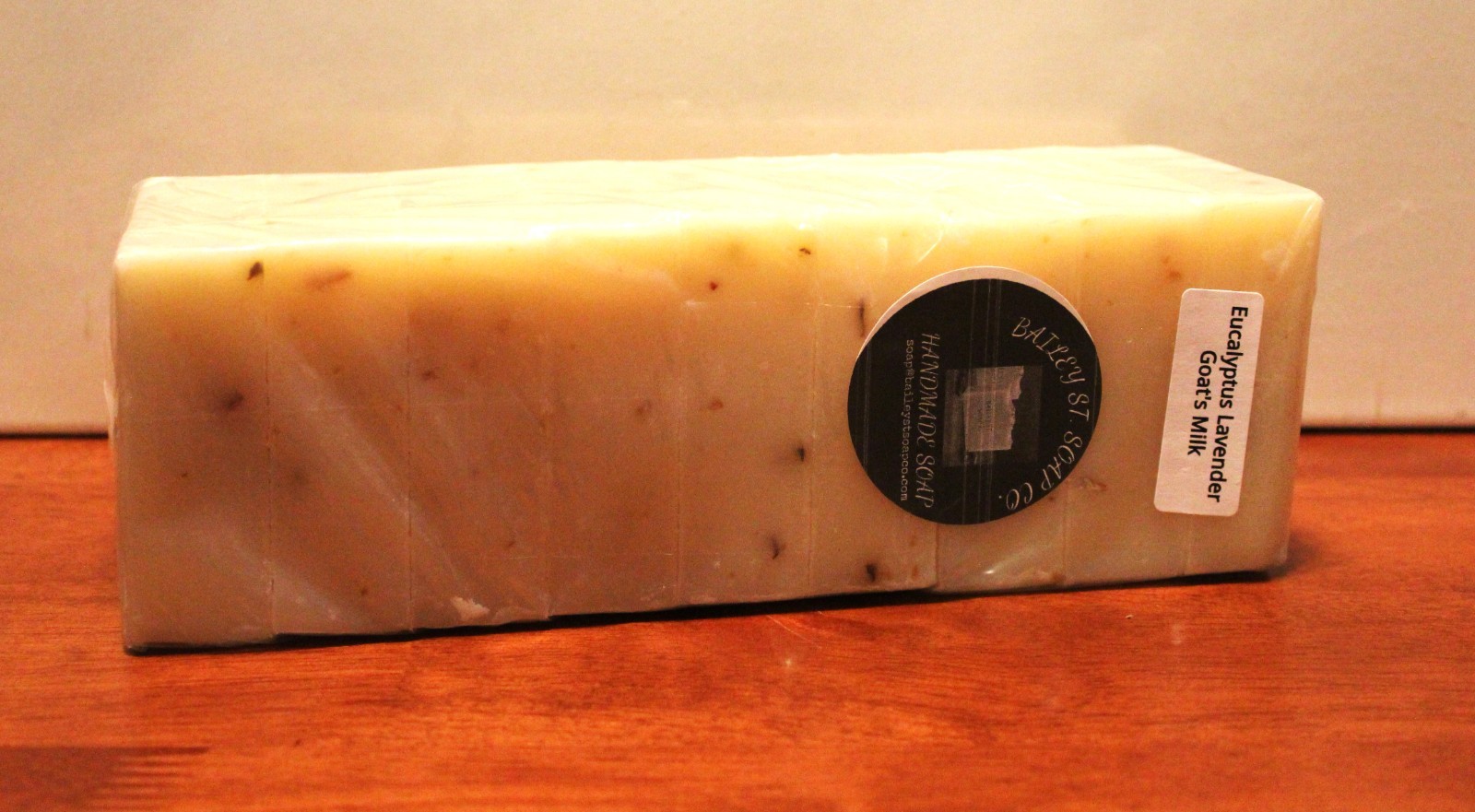 Eucalyptus Lavender Goat Milk Cold Processed handmade soap loaf, 9 precut bars