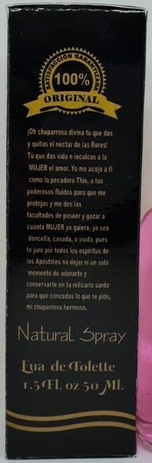 CHUPARROSA EXTRACTO ESPECIAL 1OZ CON FEROMONAS AMULETO Y ORACION INCLUIDO