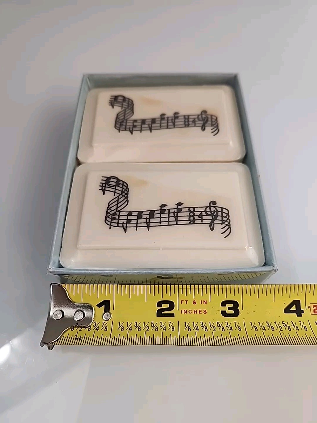 Vintage Katherine Gray French Milled Soap w/ Cold Cream 2 Bar Music Notes New