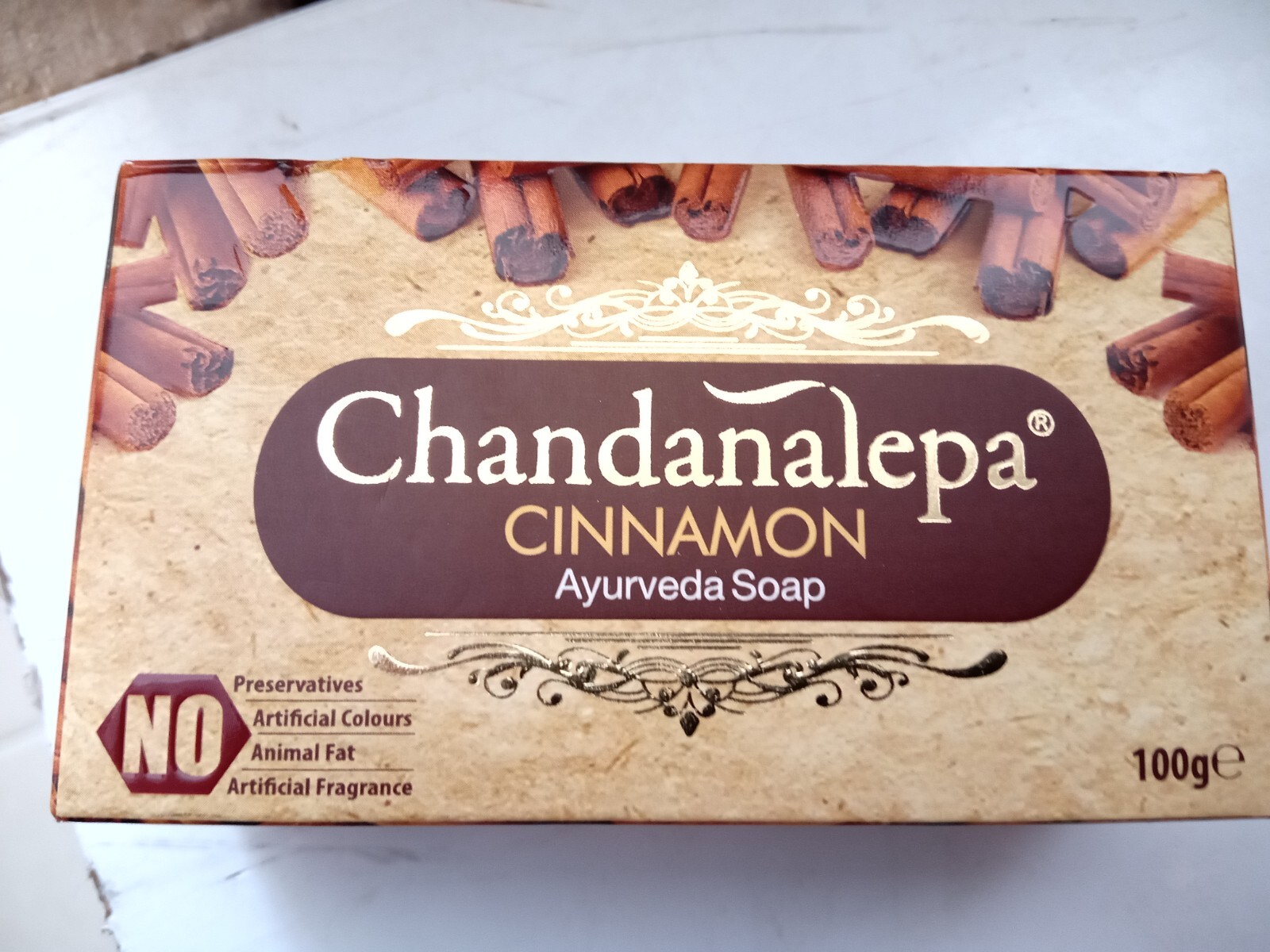 Chandanalepa CINNAMON Ayurveda Beauty Herbal Soap 100g | FREE DELIVERY
