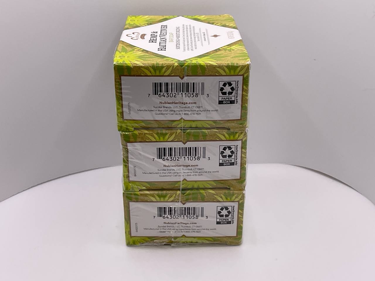 Nubian Heritage Hemp & Haitian Vetiver Bar Soap 5oz Softening – 3 pack – 0526-02