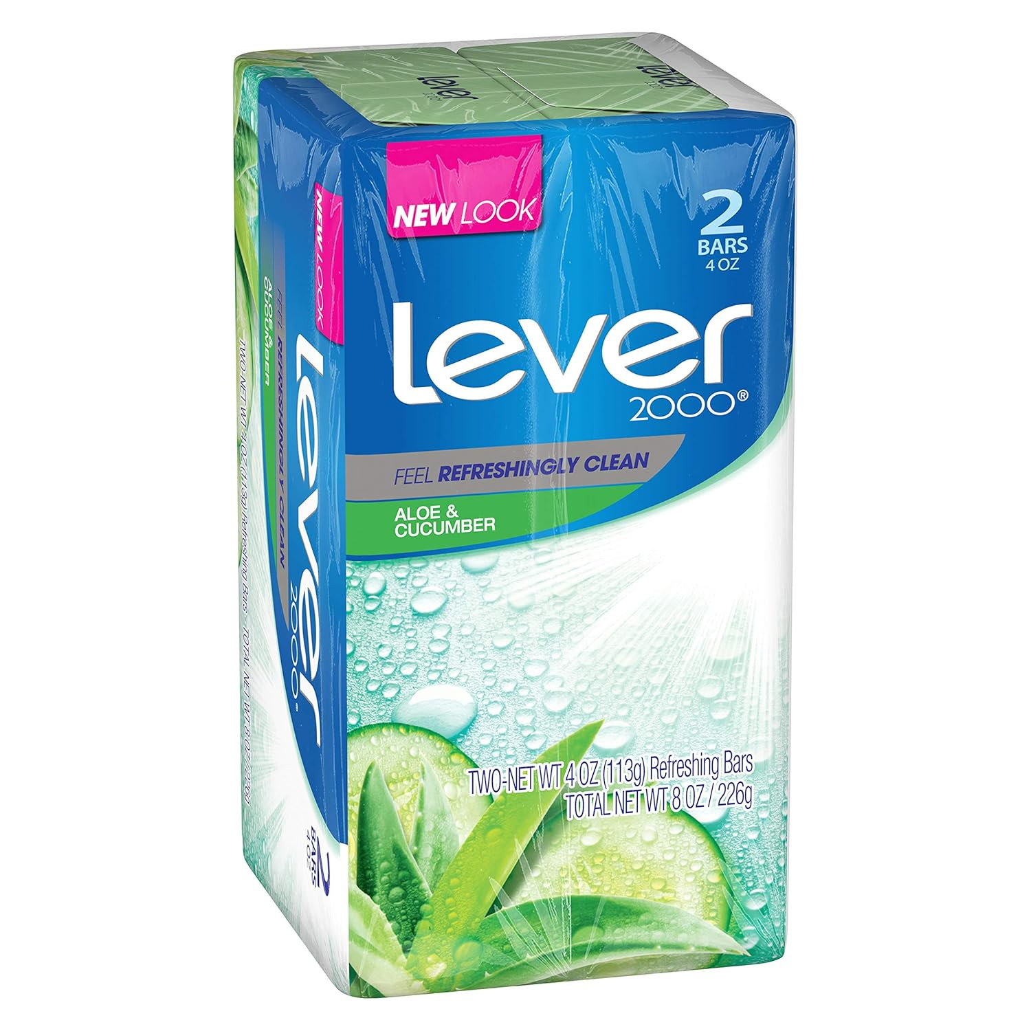 Lever 2000 Bar Soap Aloe & Cucumber 4 oz bars 8 ea