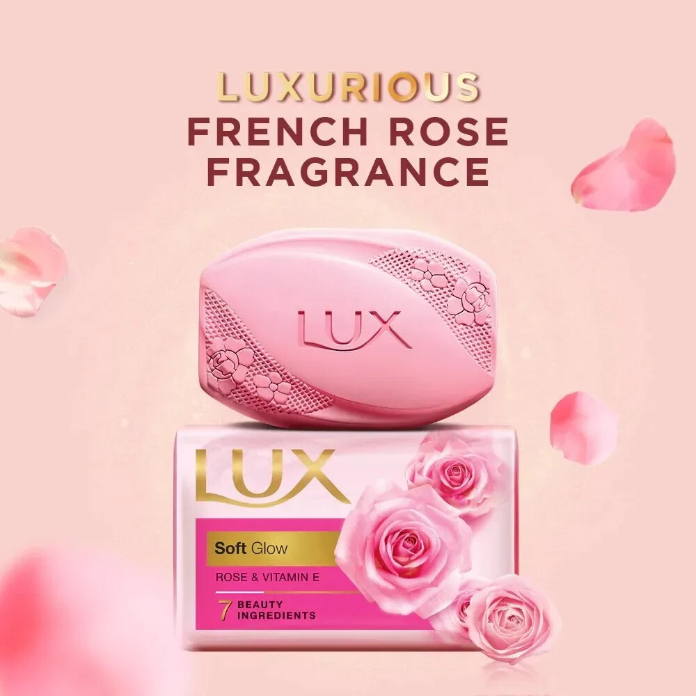 Lux Soft Touch French Rose & Almond oil Soap Bar, 100g ,pack of 4+1 bar free