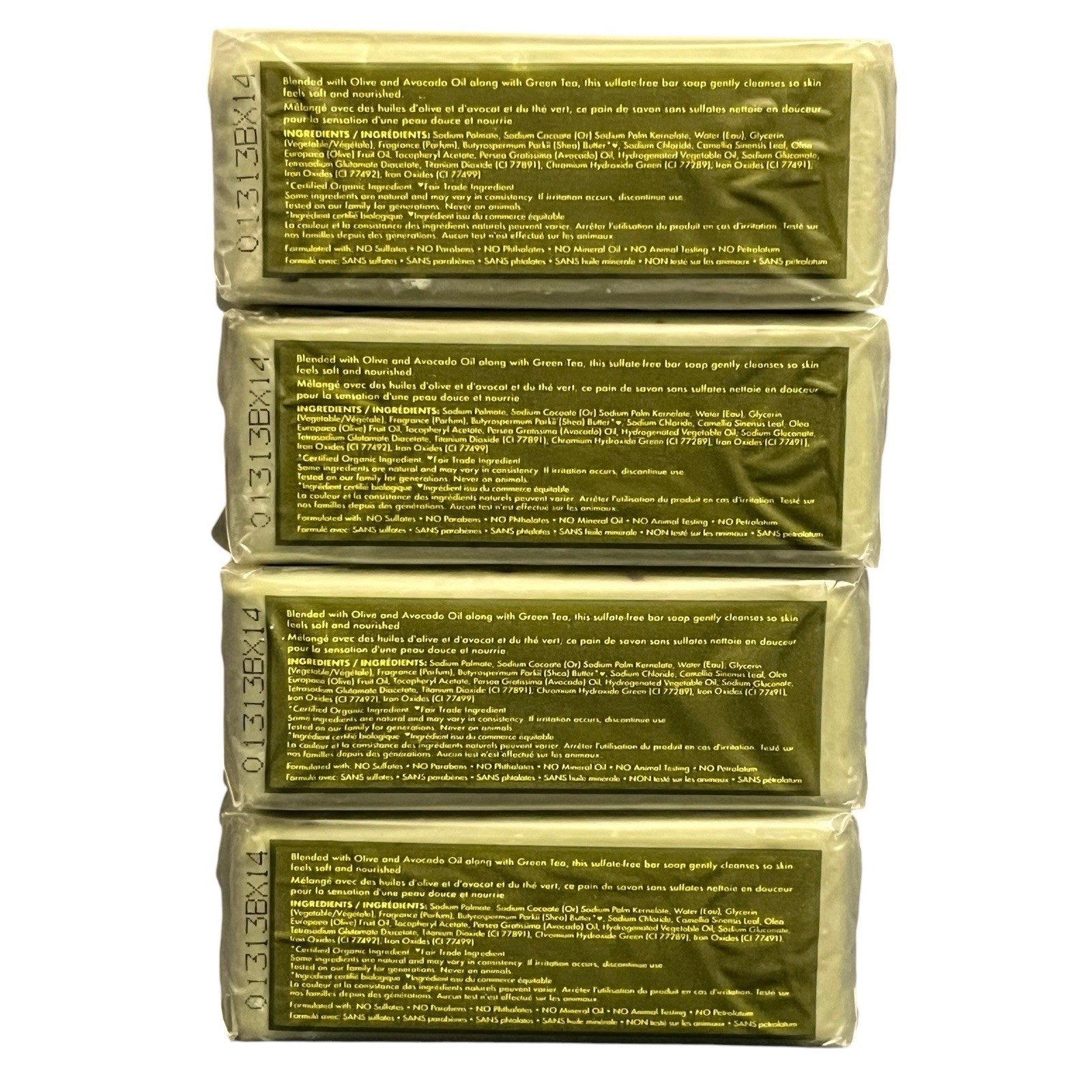 4X Shea Moisture Olive & Green Tea Shea Butter Bar Soap Avocado Aging Skin 8 oz