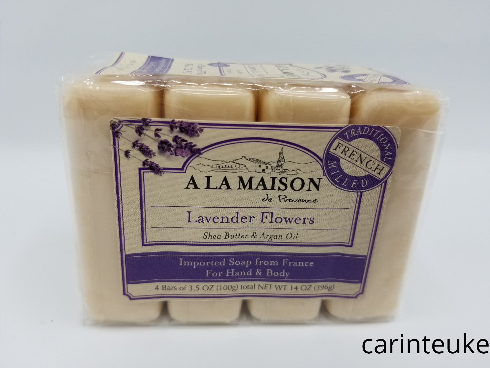 A La Maison -Hand & Body Bar Soap – Lavender Flowers – Value 4 Pack