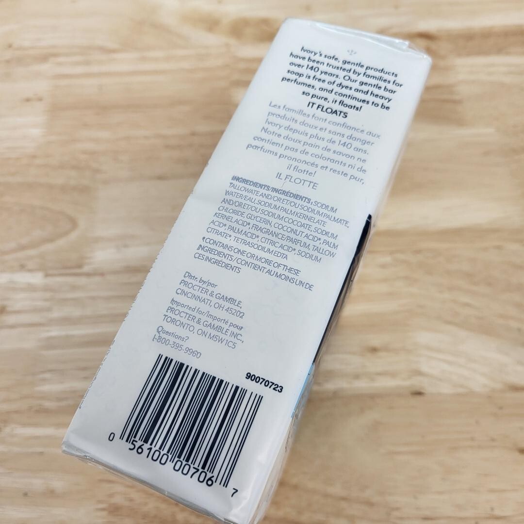 Ivory Gentle Bar Soap Original Scent 10 Bars 3.17oz/90g each