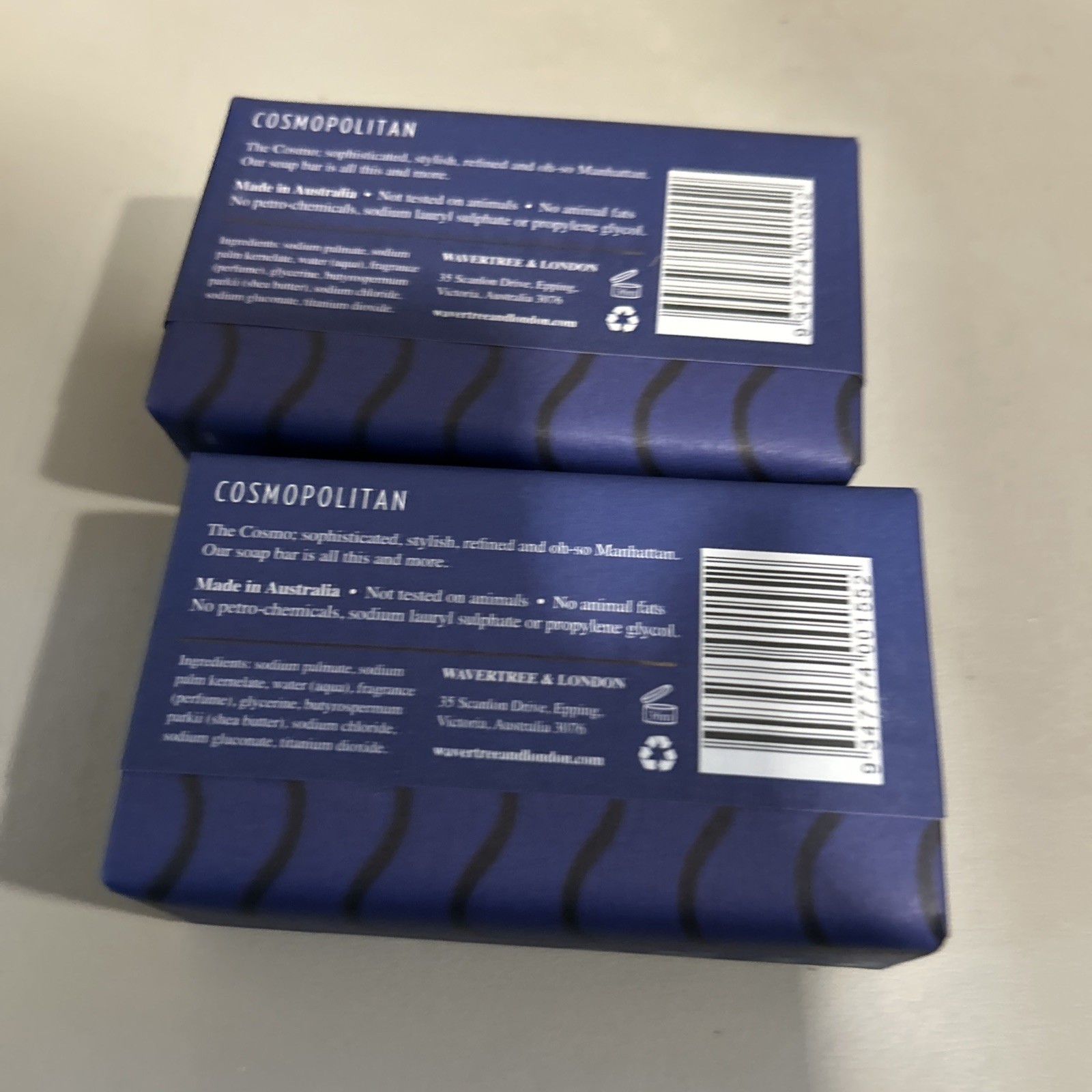 Wavertree & London Cosmopolitan Soap Bar 7 oz /200g- Lot of 2